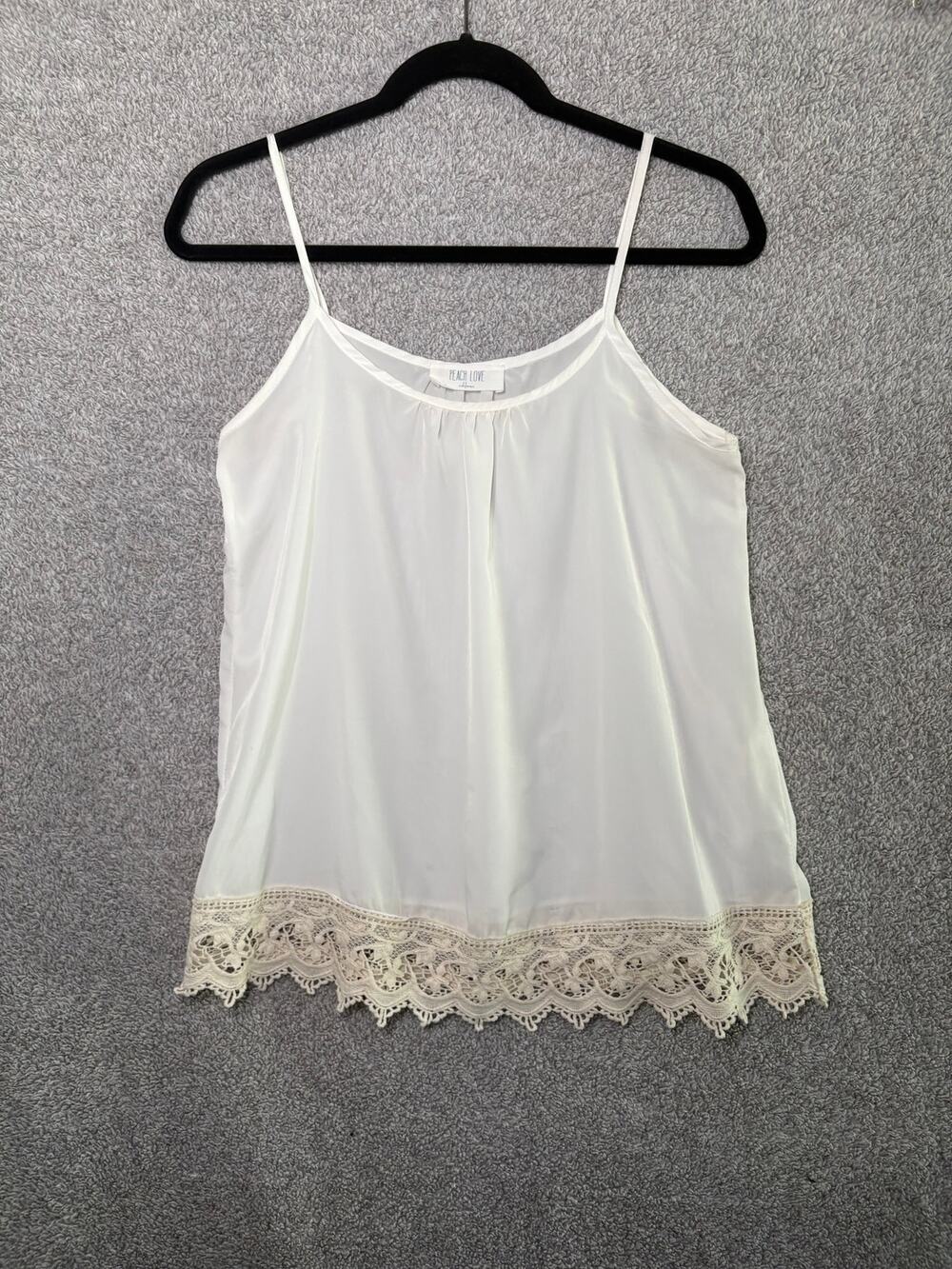 Peach Love California S White Lace Cami Coquette Boho USA